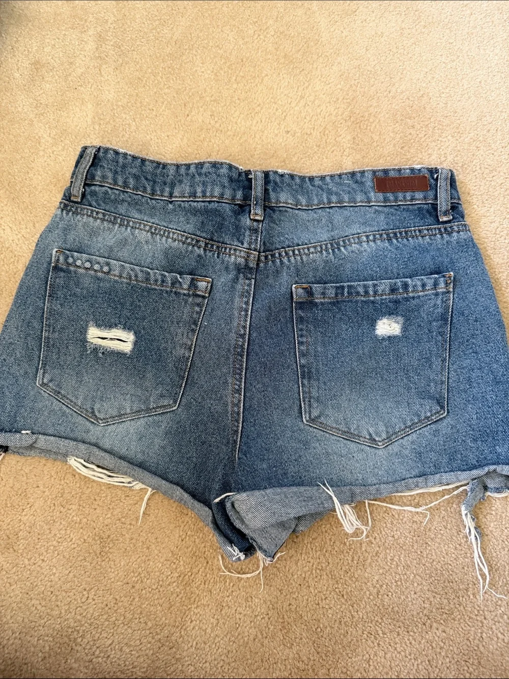 Blank NYC Distressed Denim Shorts - Blue